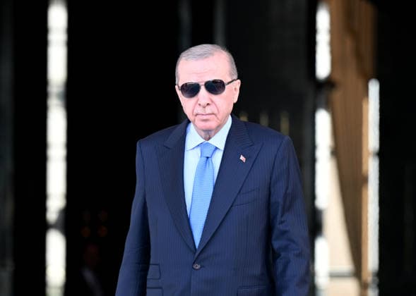 Recep Tayyip Erdogan - Christian Stocker meeting in Ankara ANKARA, TURKIYE - AUGUST 10 : Turkish President Recep Tayyip Erdogan welcomes Austrian Chancellor Christian Stocker (not seen) with an official ceremony at the Presidential Complex in Ankara, Turkiye on August 10, 2026. Mehmet Ali Ozcan Anadolu Ankara Turkey. Editorial use only. Please get in touch for any other usage.  Copyright: x2026xAnadoluxMehmetxAlixOzcanx
