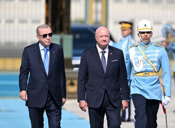 Recep Tayyip Erdogan - Christian Stocker meeting in Ankara ANKARA, TURKIYE - AUGUST 10 : Turkish President Recep Tayyip Erdogan welcomes Austrian Chancellor Christian Stocker with an official ceremony at the Presidential Complex in Ankara, Turkiye on August 10, 2026. Mehmet Ali Ozcan Anadolu Ankara Turkey. Editorial use only. Please get in touch for any other usage.  Copyright: x2026xAnadoluxMehmetxAlixOzcanx