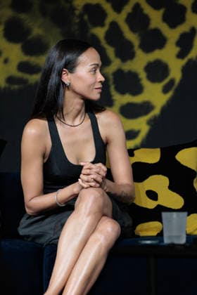 Locarno Film Festival 2026 - Zoe Saldana Receives Pardo Lifetime Achievement Award - Italy Zoe Saldana during the Conversation at the Forum Spazio Cinema where she received the Special Honorary Pardo Award at the 79th Locarno Film Festival on August 10, 2026 in Locarno, Switzerland. (Photo by Stefan Kraus ABACAPRESS.COM) Locarno Switzerland  Copyright: xKrausxStefan ABACAx