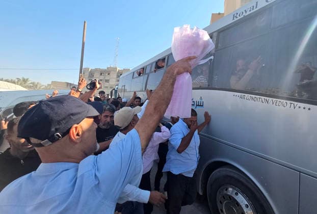 Palestinian patients return to Gaza after months stranded in West Bank Palestinian patients and their companions arrive at Nasser Medical Complex in Khan Younis, southern Gaza Strip, on August 10, 2026, after returning from the West Bank to the Gaza Strip through the Kerem Shalom crossing. They returned after being unable to reach Gaza for months due to the war and the closure of crossings. Photo by Tariq Mohammad APA Images Khan Yunis Gaza Strip Palestinian Territory 100826_Khan_Yunis_TM_02(1) Copyright: xapaimagesxTariqxMohammad xapaimagesx