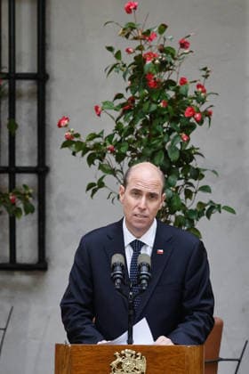 Santiago, August 10, 2026: President of the Republic José Antonio Kast presides over the signing of the constitutional reform bill as part of his Agenda Against Organized Crime and Terrorism (ACOT). Diego Martin Aton, Chile; Aton 1179537 jpeg  Copyright: DIEGOxMARTIN ATONxCHILE
