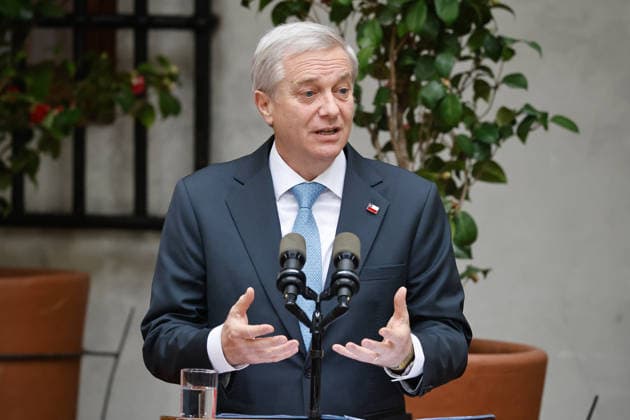 Santiago, August 10, 2026: President of the Republic José Antonio Kast presides over the signing of the constitutional reform bill as part of his Agenda Against Organized Crime and Terrorism (ACOT). Diego Martin Aton, Chile; Aton 1179544 jpeg  Copyright: DIEGOxMARTIN ATONxCHILE