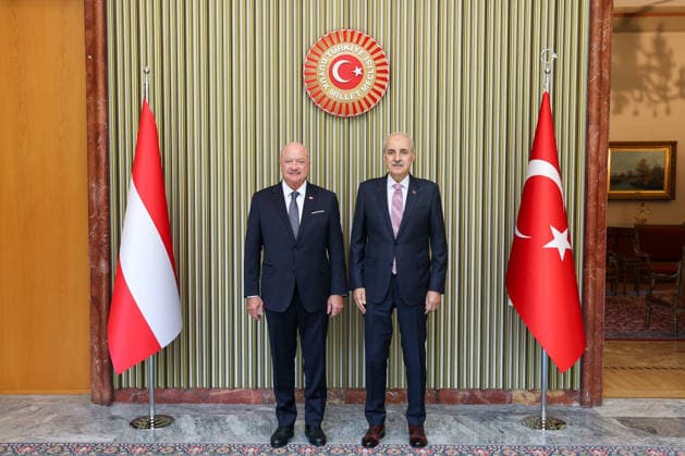Turkish Parliament Speaker Kurtulmus meets Austrian Chancellor Stocker ANKARA, TURKIYE - AUGUST 10: (----EDITORIAL USE ONLY - MANDATORY CREDIT - TURKISH GRAND NATIONAL ASSEMBLY HANDOUT - NO MARKETING NO ADVERTISING CAMPAIGNS - DISTRIBUTED AS A SERVICE TO CLIENTS----) Turkish Parliament Speaker Numan Kurtulmus (R) meets with Austrian Federal Chancellor Christian Stocker (L), who is on an official visit to Turkiye, in Ankara, Turkiye, on August 10, 2026. Turkish Grand National Assembly Handout Anadolu Ankara Turkey. Editorial use only. Please get in touch for any other usage.  Copyright: x2026xAnadoluxTurkishxGrandxNationalxAssemblyx xHandoutx