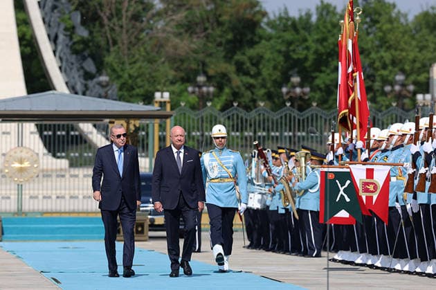 Turkish president receives Austrian chancellor during official Ankara visit Turkish President Recep Tayyip Erdogan receives Austrian Chancellor Christian Stocker at the Presidential Complex in Ankara, Turkey, during an official visit, on August 10, 2026. Photo by Turkish presidency apaimages Istanbul Istanbul Turkey 100826_Turkey_TPO_00(16) Copyright: xapaimagesxTurkishxpresidencyx xapaimagesx