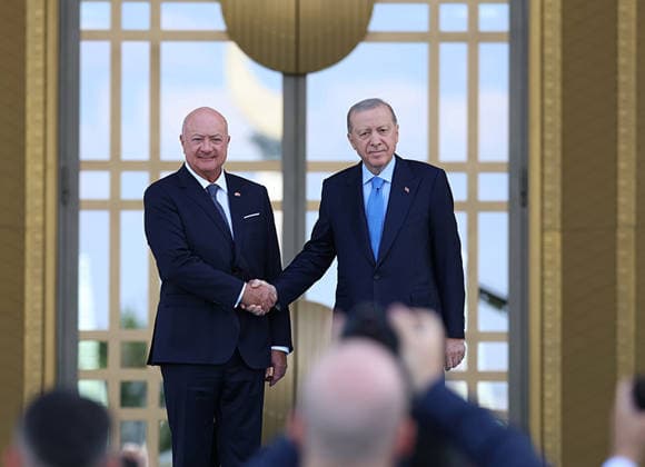 Turkish president receives Austrian chancellor during official Ankara visit Turkish President Recep Tayyip Erdogan receives Austrian Chancellor Christian Stocker at the Presidential Complex in Ankara, Turkey, during an official visit, on August 10, 2026. Photo by Turkish presidency apaimages Istanbul Istanbul Turkey 100826_Turkey_TPO_00(22) Copyright: xapaimagesxTurkishxpresidencyx xapaimagesx