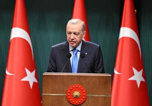 Recep Tayyip Erdogan - Christian Stocker hold joint press conference in Ankara ANKARA, TURKIYE - AUGUST 10: Turkish President Recep Tayyip Erdogan makes a speech as he holds a joint press conference with Austrian Chancellor Christian Stocker (not seen) following their meeting at the Presidential Complex in Ankara, Turkiye, on August 10, 2026. Mehmet Ali Ozcan Anadolu Ankara Turkey. Editorial use only. Please get in touch for any other usage.  Copyright: x2026xAnadoluxMehmetxAlixOzcanx