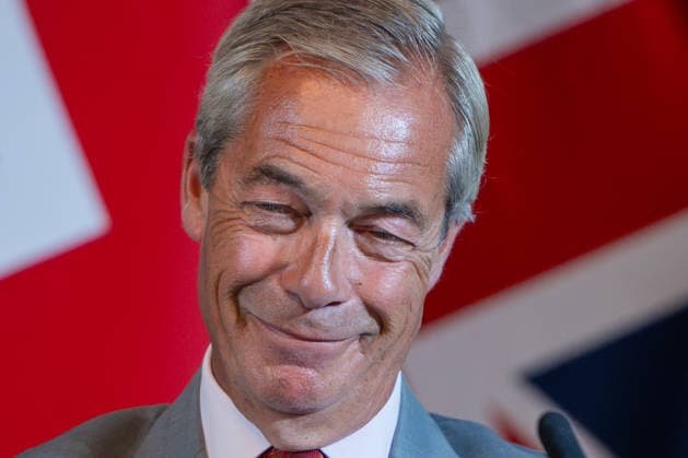 August 10, 2026, London, England, United Kingdom: NIGEL FARAGE, leader of Reform UK, speaks during a Reform UK press conference in Westminster, London. Britain, August 10, 2026. London United Kingdom - ZUMAk172 20260810_zip_k172_014 Copyright: xThomasxKrychx