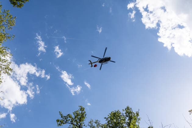 Vier Feuer lodern im Wald Fläche von mehreren Tausend Quadratmetern betroffen Ferienhaussiedlung nur knapp verschont In Rodenbach brennt es seit dem 10.08.2026 an vier Stellen im Wald zwischen den Ortsteilen Ober- und Niederrodenbach. Nach aktuellen Informationen erstreckt sich das Feuer auf einer Fläche von mehreren Tausend Quadratmetern, die Ursache ist zunächst unklar. Das Feuer breitete sich zunächst auch in Richtung einer nahegelegenen Ferienhaussiedlung aus, blieb dieser jedoch dank des Eingreifens der Feuerwehr fern. Die Löscharbeiten dauern nach aktuellen Informationen an, im Einsatz sind umfangreiche Feuerwehrkräfte auch aus dem benachbarten Aschaffenburg. Rodenbach Hessen Deutschland *** Four fires are raging in the