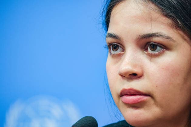 August 10, 2026, New York, New York, United States: LENIIE UMEROVA, a Ukrainian Crimean Tatar and former civilian detainee, addresses a press briefing following her testimony at a UN Security Council Arria-formula meeting at UNHQ. UMEROVA was detained by Russian authorities in December 2022 while travelling to occupied Crimea to visit her seriously ill father and was later transferred to MoscowÃ¢â‚¬â ¢s Lefortovo prison, where she was accused of espionage. Held until September 2024, she described interrogation, prolonged isolation, and physical and psychological abuse, as well as the broader treatment of Ukrainian civilian detainees. New York United States - ZUMAo116 20260810_znp_o116_029 Copyright: xBiancaxOterox