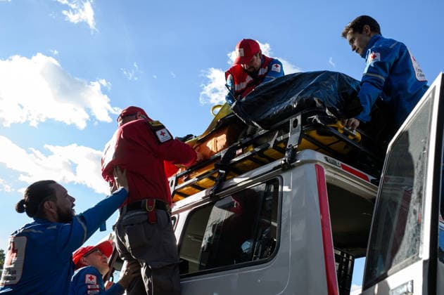 August 10, 2026, Bogota, Bogota D.C, Colombia: Members of the Colombian Red Cross ready up to deploy on assist missions to Pereira and Choco after a 7,4 magnitude earthquake struck Colombia on August 10, 2026. Bogota Colombia  - ZUMAvp1_ 20260810_zia_vp1_034 Copyright: xSebastianxBarrosx