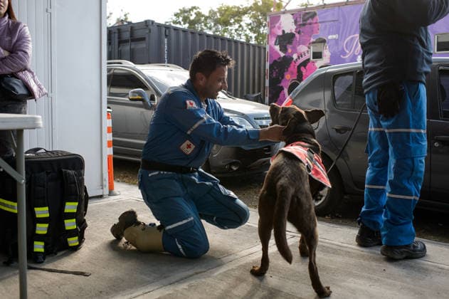 August 10, 2026, Bogota, Bogota D.C, Colombia: Members of the Colombian Red Cross ready up to deploy on assist missions to Pereira and Choco after a 7,4 magnitude earthquake struck Colombia on August 10, 2026. Bogota Colombia  - ZUMAvp1_ 20260810_zia_vp1_040 Copyright: xSebastianxBarrosx