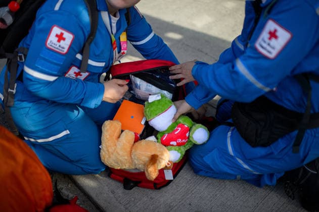 August 10, 2026, Bogota, Bogota D.C, Colombia: Members of the Colombian Red Cross ready up to deploy on assist missions to Pereira and Choco after a 7,4 magnitude earthquake struck Colombia on August 10, 2026. Bogota Colombia  - ZUMAvp1_ 20260810_zia_vp1_045 Copyright: xSebastianxBarrosx