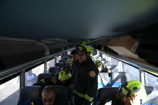 August 10, 2026, Pasto, Narino, Colombia: The USARCOL 20 team, composed of 22 firefighters, departed from Pasto, Narino, to the city of Cali to join rescue operations following the earthquake that struck Colombia today. August 10, 2026. Pasto Colombia - ZUMAvp1_ 20260810_zia_vp1_049 Copyright: xCamiloxErassox