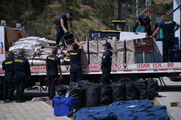 August 10, 2026, Pasto, Narino, Colombia: The USARCOL 20 team, composed of 22 firefighters, departed from Pasto, Narino, to the city of Cali to join rescue operations following the earthquake that struck Colombia today. August 10, 2026. Pasto Colombia - ZUMAvp1_ 20260810_zia_vp1_060 Copyright: xCamiloxErassox