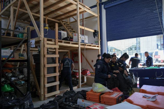 August 10, 2026, Pasto, Narino, Colombia: The USARCOL 20 team, composed of 22 firefighters, departed from Pasto, Narino, to the city of Cali to join rescue operations following the earthquake that struck Colombia today. August 10, 2026. Pasto Colombia - ZUMAvp1_ 20260810_zia_vp1_070 Copyright: xCamiloxErassox