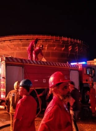 Fire breaks out at an oil depot in Tripoli??????? TRIPOLI, LIBYA - AUGUST 11: (----EDITORIAL USE ONLY - MANDATORY CREDIT - LIBYAN NATIONAL SAFETY AUTHORITY HANDOUT - NO MARKETING NO ADVERTISING CAMPAIGNS - DISTRIBUTED AS A SERVICE TO CLIENTS----) Firefighters and emergency services respond to a blaze that broke out at an oil depot in Zawiya, where clashes between armed groups have intensified in recent days, west of Tripoli, Libya, on August 11, 2026. Libyan National Safety Authority Handout Anadolu Tripoli Libya. Editorial use only. Please get in touch for any other usage.  Copyright: x2026xAnadoluxLibyanxNationalxSafetyxAuthorityx xHandoutx