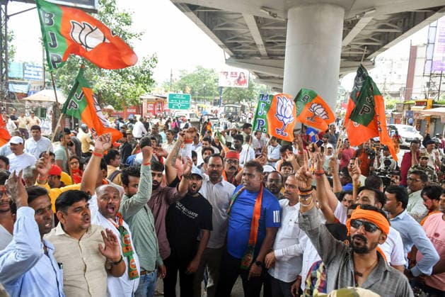 Protest Over Irregularities in the Recruitment Examinations in Ranchi Ranchi, Aug 11 (ANI): BJP workers raise slogans as they protest over the alleged irregularities in recruitment examinations during the statewide Jharkhand Bandh , in Ranchi on Tuesday. Ranchi Jharkhand India Copyright: xANIx ANI_20260811098