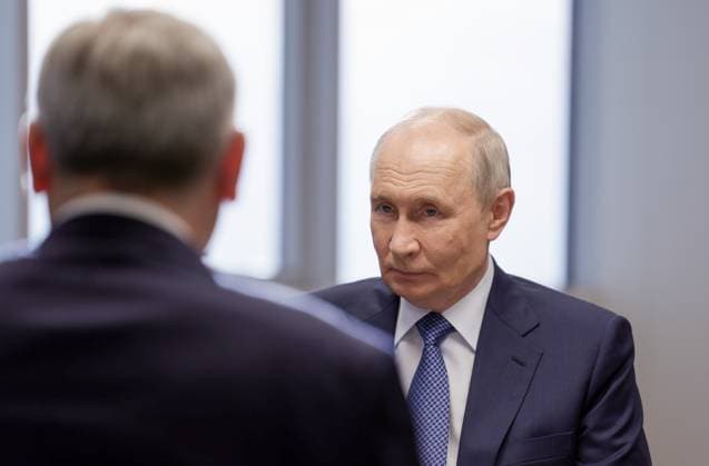 Russia Putin Siberian Federal District 9220603 11.08.2026 Russian President Vladimir Putin meets with Novosibirsk Region Governor Andrei Travnikov in Novosibirsk, Russia. Gavriil Grigorov Sputnik Novosibirsk Region Russia  Copyright: xGavriilxGrigorovx
