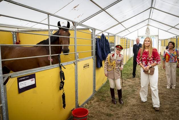Aken, The Netherlands, 2026-08-11 14:03:49 AACHEN, 11-08-2026, Allianz Park Princess of Orange Princess Amalia attends the opening of the 2026 FEI World Championships in Aachen. The FEI World Championships is a large-scale global equestrian event where world titles are contested in all six equestrian disciplines: dressage, eventing, driving, para-dressage, show jumping, and vaulting. This year, the event is being organized in Aachen, which, like Rotterdam, is known for its Concours Hippique International Officiel (CHIO), and takes place at Allianz Park. PHOTO: NLBeeld POOL Patrick van Katwijk Credit: NL Beeld Patrick van Emst  Copyright: xx x