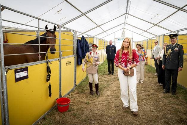 Aken, The Netherlands, 2026-08-11 14:03:51 AACHEN, 11-08-2026, Allianz Park Princess of Orange Princess Amalia attends the opening of the 2026 FEI World Championships in Aachen. The FEI World Championships is a large-scale global equestrian event where world titles are contested in all six equestrian disciplines: dressage, eventing, driving, para-dressage, show jumping, and vaulting. This year, the event is being organized in Aachen, which, like Rotterdam, is known for its Concours Hippique International Officiel (CHIO), and takes place at Allianz Park. PHOTO: NLBeeld POOL Patrick van Katwijk Credit: NL Beeld Patrick van Emst  Copyright: xx x