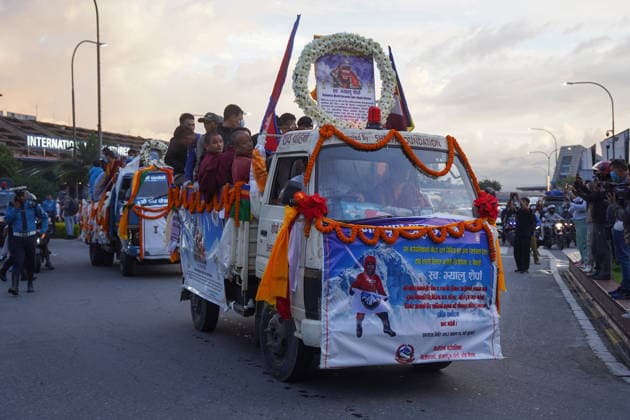 August 11, 2026, Kathmandu, Bagmati, Nepal: The bodies of three Nepali climbers who lost their lives in an avalanche on PakistanÃ¢â‚¬â ¢s Broad Peak were brought to Kathmandu today. The bodies of Kili Pemba Sherpa Ã¢â‚¬oeKilu,Ã¢â‚¬Â Gyalu Sherpa, and Nima Sherpa, who died in the avalanche, were brought to Kathmandu today. Kathmandu Nepal - ZUMAa308 20260811_znp_a308_012 Copyright: xChandraxBahadurxAlex