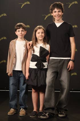 IPA87399473 - Locarno, Switzerland Locarno Film Festival 2026 Alberi erranti film photocall: director and cast In the photo: Lupo Barbiero, Iris Barbiero, and Argo Barbieri, actors  Copyright: xNickxZonnaxxcopyrightx x xNickxZonnax 87399473
