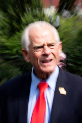 Peter Navarro Speaks To Members Of The Media - DC WASHINGTON, DC - AUGUST 11: Senior Counselor to the President for Trade and Manufacturing Peter Navarro speaks to members of the media at the White House, Tuesday, August 11, 2026, in Washington. Photo by Allison Robbert Pool ABACAPRESS.COM United States  Copyright: xPool ABACAx