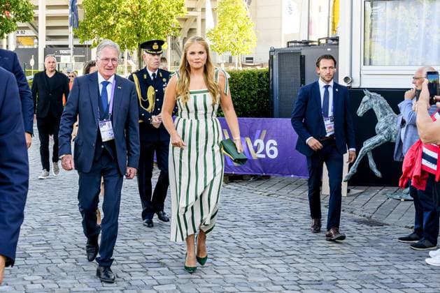 Aken, The Netherlands, 2026-08-11 18:02:38 AACHEN, 11-08-2026, Allianz Park Princess of Orange Princess Amalia attends the opening of the 2026 FEI World Championships in Aachen. The FEI World Championships is a large-scale global equestrian event where world titles are contested in all six equestrian disciplines: dressage, eventing, driving, para-dressage, show jumping, and vaulting. This year, the event is being organized in Aachen, which, like Rotterdam, is known for its Concours Hippique International Officiel (CHIO), and takes place at Allianz Park. PHOTO: NLBeeld Patrick van Emst Credit: NL Beeld Patrick van Emst  Copyright: xx x