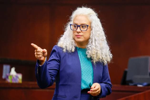 August 11, 2026, Tampa, Florida, USA: Assistant State Attorney Jessica Couvertier gives an opening statement during the trial of Joseph Killins inside courtroom 51a of the Hillsborough Courthouse Annex on Tuesday, Aug. 11, 2026, in Tampa. Tampa USA  - ZUMAs70_ 20260811_zan_s70_005 Copyright: xJeffereexWoox