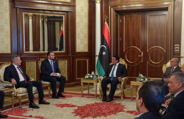 Turkish Foreign Minister Hakan Fidan in Tripoli TRIPOLI, LIBYA - AUGUST 11: (----EDITORIAL USE ONLY - MANDATORY CREDIT - TURKISH FOREIGN MINISTRY HANDOUT - NO MARKETING NO ADVERTISING CAMPAIGNS - DISTRIBUTED AS A SERVICE TO CLIENTS----) Turkish Foreign Minister Hakan Fidan meets Libyan Presidential Council Chairman Mohamed al-Menfi in Tripoli, Libya on August 11, 2026. Turkish Ministry of Foreign Affairs Handout Anadolu Tripoli Libya. Editorial use only. Please get in touch for any other usage.  Copyright: x2026xAnadoluxTurkishxMinistryxofxForeignxAffairsx xHandoutx