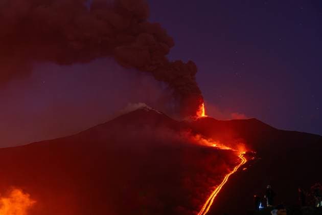 August 11, 2026, Catania, Italy: CATANIA, ITALY Ã¢â‚¬ AUGUST 11, 2026: A new eruptive vent has opened in the Valle del Bove on Mount Etna at an elevation of about 1,900 meters, amid renewed volcanic activity that has produced ash and disrupted air travel in eastern Sicily. Catania Airport, one of Italy s busiest airports, has faced repeated flight restrictions and cancellations in recent days because of volcanic ash, while the ash cloud has also affected flights to and from neighboring Malta. Catania Italy - ZUMAq101 20260811_zna_q101_132 Copyright: xTommasoxSfregolax