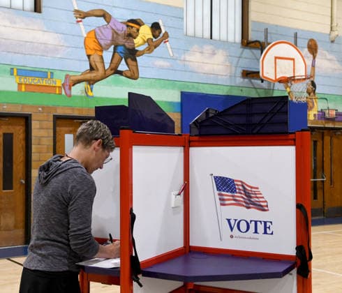 August 11, 2026, Racine, Wisconsin, USA: LYNN LEVIN votes at the Tyler Domer Community Center in Racine in the Wisconsin primary election Tuesday August 11, 2026. National focus is on the Democratic gubernatorial primary and on efforts to flip several Republican congressional seats, including that of incumbent Bryan Steil who represents the First Congressional District, including Racine County. Racine USA  - ZUMAh154 20260811_znp_h154_001 Copyright: xMarkxHertzbergx