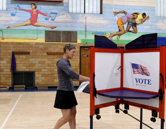 August 11, 2026, Racine, Wisconsin, USA: LYNN LEVIN votes at the Tyler Domer Community Center in Racine in the Wisconsin primary election Tuesday August 11, 2026. National focus is on the Democratic gubernatorial primary and on efforts to flip several Republican congressional seats, including that of incumbent Bryan Steil who represents the First Congressional District, including Racine County. Racine USA  - ZUMAh154 20260811_znp_h154_002 Copyright: xMarkxHertzbergx