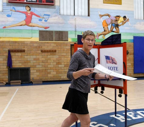 August 11, 2026, Racine, Wisconsin, USA: LYNN LEVIN votes at the Tyler Domer Community Center in Racine in the Wisconsin primary election Tuesday August 11, 2026. National focus is on the Democratic gubernatorial primary and on efforts to flip several Republican congressional seats, including that of incumbent Bryan Steil who represents the First Congressional District, including Racine County. Racine USA  - ZUMAh154 20260811_znp_h154_003 Copyright: xMarkxHertzbergx