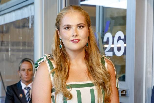 Royals At FEI World Championships Dinner - Aachen Princess Amalia of the Netherlands attends the opening of the 2026 FEI World Championships at Allianz Park in Aachen, Germany on August 11, 2026. The FEI World Championships is a global equestrian event where world titles are contested in dressage, eventing, driving, para-dressage, show jumping, and vaulting. Photo by Patrick van Emst NLBeeld Bruno Press ABACAPRESS.COM Aachen Germany  Copyright: xBrunoxPress ABACAx