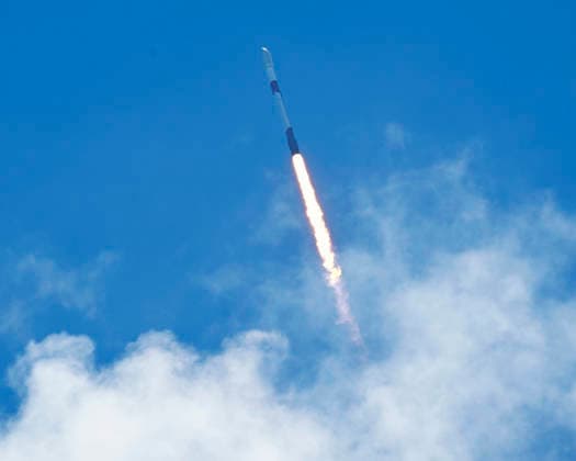SpaceX launches the Falcon 9 rocket carrying an additional 29 Starlink satellites at 11:58 AM from Launch Complex 40 at the Cape Canaveral Space Force Station, Florida on Tuesday August 11, 2026.  CCP20260811004 JOExMARINO
