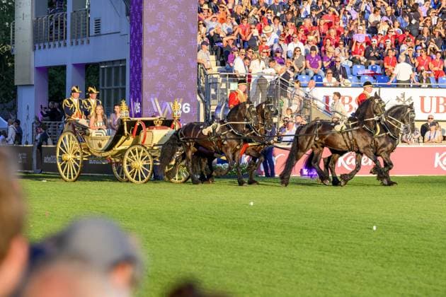 Aken, The Netherlands, 2026-08-11 20:20:00 AACHEN, 11-08-2026, Allianz Park Princess of Orange Princess Amalia attends the opening of the 2026 FEI World Championships in Aachen. The FEI World Championships is a large-scale global equestrian event where world titles are contested in all six equestrian disciplines: dressage, eventing, driving, para-dressage, show jumping, and vaulting. This year, the event is being organized in Aachen, which, like Rotterdam, is known for its Concours Hippique International Officiel (CHIO), and takes place at Allianz Park. PHOTO: NLBeeld Patrick van Emst Credit: NL Beeld Patrick van Emst  Copyright: xx x