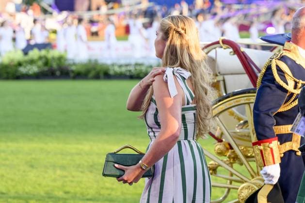 Aken, The Netherlands, 2026-08-11 20:22:14 AACHEN, 11-08-2026, Allianz Park Princess of Orange Princess Amalia attends the opening of the 2026 FEI World Championships in Aachen. The FEI World Championships is a large-scale global equestrian event where world titles are contested in all six equestrian disciplines: dressage, eventing, driving, para-dressage, show jumping, and vaulting. This year, the event is being organized in Aachen, which, like Rotterdam, is known for its Concours Hippique International Officiel (CHIO), and takes place at Allianz Park. PHOTO: NLBeeld Patrick van Emst Credit: NL Beeld Patrick van Emst  Copyright: xx x