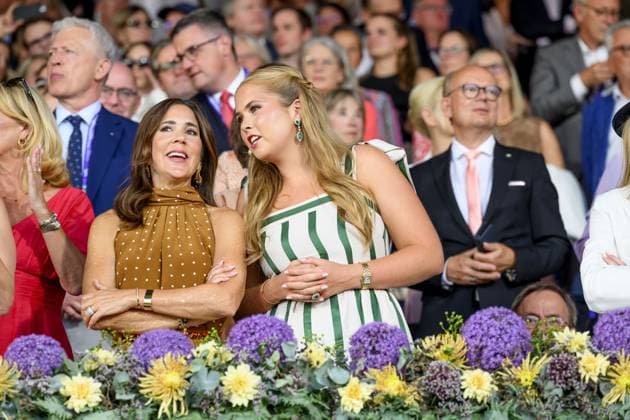 Aken, The Netherlands, 2026-08-11 20:39:34 AACHEN, 11-08-2026, Allianz Park Princess of Orange Princess Amalia attends the opening of the 2026 FEI World Championships in Aachen. The FEI World Championships is a large-scale global equestrian event where world titles are contested in all six equestrian disciplines: dressage, eventing, driving, para-dressage, show jumping, and vaulting. This year, the event is being organized in Aachen, which, like Rotterdam, is known for its Concours Hippique International Officiel (CHIO), and takes place at Allianz Park. PHOTO: NLBeeld Patrick van Emst In the photo: Crown Princess Mary of Denmark and Princess Amalia Credit: NL Beeld Patrick van Emst  Copyright: xx x