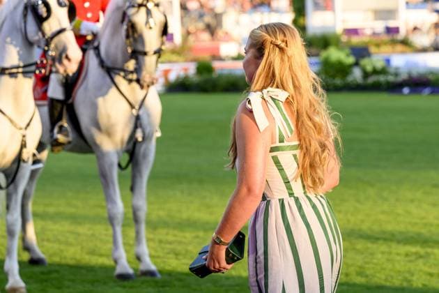 Aken, The Netherlands, 2026-08-11 20:22:16 AACHEN, 11-08-2026, Allianz Park Princess of Orange Princess Amalia attends the opening of the 2026 FEI World Championships in Aachen. The FEI World Championships is a large-scale global equestrian event where world titles are contested in all six equestrian disciplines: dressage, eventing, driving, para-dressage, show jumping, and vaulting. This year, the event is being organized in Aachen, which, like Rotterdam, is known for its Concours Hippique International Officiel (CHIO), and takes place at Allianz Park. PHOTO: NLBeeld Patrick van Emst Credit: NL Beeld Patrick van Emst  Copyright: xx x