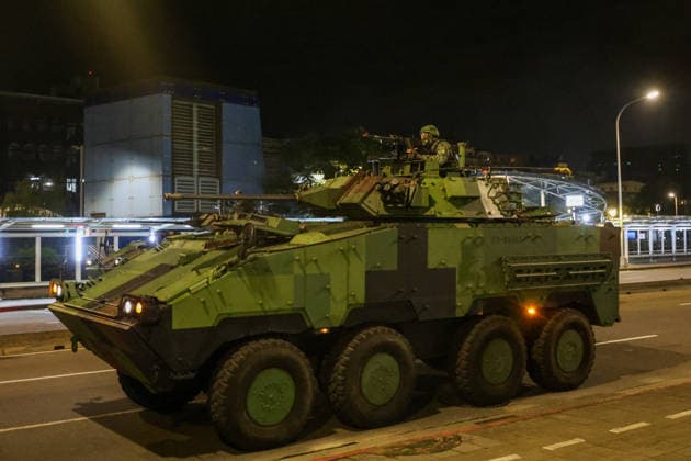 Han Kuang military exercise in Taiwan TAIPEI, TAIWAN - AUGUST 12: Taiwanese soldiers open fire onboard the CM-32 armored vehicles during a defense drill in urban areas, as part of the Han Kuang military exercise, in Taipei City, Taiwan, on August 12, 2026. China said on Tuesday it will hold military exercises with Indonesian navies in sensitive waters east of Taiwan in mid-August. The announcement comes at a time when the self governing island is holding its annual Han Kuang exercises to brace for possible attacks by Beijing. Daniel Ceng Anadolu Taipei Taiwan. Editorial use only. Please get in touch for any other usage.  Copyright: x2026xAnadoluxDanielxCengx