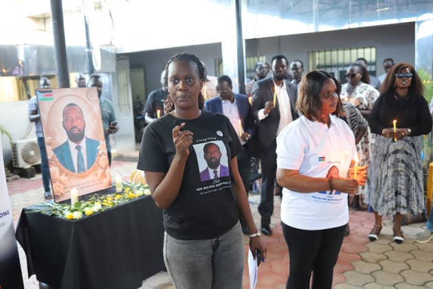 August 11, 2026, Juba, Ces Juba, South Sudan: As burial ceremonies take place in his hometown, staff of the Ministry of Petroleum of the Republic of South Sudan are bidding farewell to their late colleague, Hon. Mayen Wol Jong, who passed away on 4 August 2026 at Aga Khan University Hospital in Nairobi, Kenya...Hon. Mayen Wol Jong was an illustrious South Sudanese lawyer, statesman, and senior public servant. He passed away following multiple organ failure resulting from complications after heart surgery...At the time of his death, he was serving as Senior Technical Advisor and Chairman of the Board of Directors of the Geo Physical Company, a state owned enterprise under the Ministry of Petroleum of the Republic of South Sudan. Juba Sout - ZUMAb132 20260811_zip_b132_002 Copyright: xSamirxBolx
