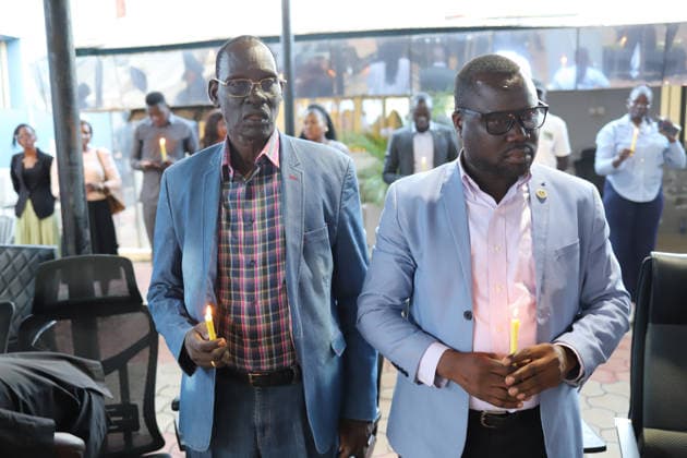 August 11, 2026, Juba, Ces Juba, South Sudan: As burial ceremonies take place in his hometown, staff of the Ministry of Petroleum of the Republic of South Sudan are bidding farewell to their late colleague, Hon. Mayen Wol Jong, who passed away on 4 August 2026 at Aga Khan University Hospital in Nairobi, Kenya...Hon. Mayen Wol Jong was an illustrious South Sudanese lawyer, statesman, and senior public servant. He passed away following multiple organ failure resulting from complications after heart surgery...At the time of his death, he was serving as Senior Technical Advisor and Chairman of the Board of Directors of the Geo Physical Company, a state owned enterprise under the Ministry of Petroleum of the Republic of South Sudan. Juba Sout - ZUMAb132 20260811_zip_b132_003 Copyright: xSamirxBolx