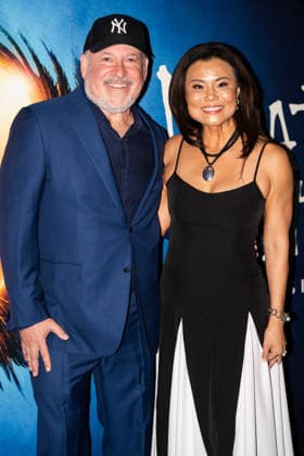 Death Note: The Musical Press Night - VIP Arrivals Frank Wildhorn and Sophie Qi attend the press night performance of Death Note: The Musical at The Barbican Theatre on August 11, 2026 in London, England., Credit:Lounis Tiar Avalon United Kingdom, London, Barbican Center  Copyright: xLounisxTiarx xAvalonx 1122399498