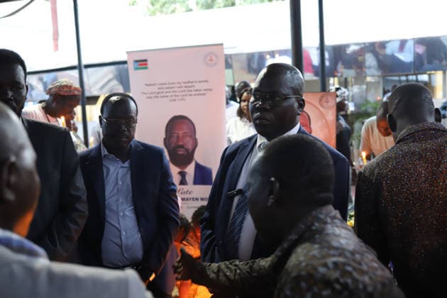 August 11, 2026, Juba, Ces Juba, South Sudan: As burial ceremonies take place in his hometown, staff of the Ministry of Petroleum of the Republic of South Sudan are bidding farewell to their late colleague, Hon. Mayen Wol Jong, who passed away on 4 August 2026 at Aga Khan University Hospital in Nairobi, Kenya...Hon. Mayen Wol Jong was an illustrious South Sudanese lawyer, statesman, and senior public servant. He passed away following multiple organ failure resulting from complications after heart surgery...At the time of his death, he was serving as Senior Technical Advisor and Chairman of the Board of Directors of the Geo Physical Company, a state owned enterprise under the Ministry of Petroleum of the Republic of South Sudan. in the pho - ZUMAb132 20260811_zip_b132_010 Copyright: xSamirxBolx