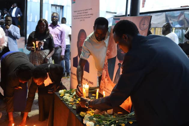 August 11, 2026, Juba, Ces Juba, South Sudan: As burial ceremonies take place in his hometown, staff of the Ministry of Petroleum of the Republic of South Sudan are bidding farewell to their late colleague, Hon. Mayen Wol Jong, who passed away on 4 August 2026 at Aga Khan University Hospital in Nairobi, Kenya...Hon. Mayen Wol Jong was an illustrious South Sudanese lawyer, statesman, and senior public servant. He passed away following multiple organ failure resulting from complications after heart surgery...At the time of his death, he was serving as Senior Technical Advisor and Chairman of the Board of Directors of the Geo Physical Company, a state owned enterprise under the Ministry of Petroleum of the Republic of South Sudan. Juba Sout - ZUMAb132 20260811_zip_b132_011 Copyright: xSamirxBolx