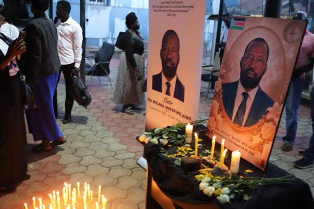 August 11, 2026, Juba, Ces Juba, South Sudan: As burial ceremonies take place in his hometown, staff of the Ministry of Petroleum of the Republic of South Sudan are bidding farewell to their late colleague, Hon. Mayen Wol Jong, who passed away on 4 August 2026 at Aga Khan University Hospital in Nairobi, Kenya...Hon. Mayen Wol Jong was an illustrious South Sudanese lawyer, statesman, and senior public servant. He passed away following multiple organ failure resulting from complications after heart surgery...At the time of his death, he was serving as Senior Technical Advisor and Chairman of the Board of Directors of the Geo Physical Company, a state owned enterprise under the Ministry of Petroleum of the Republic of South Sudan. Juba Sout - ZUMAb132 20260811_zip_b132_017 Copyright: xSamirxBolx