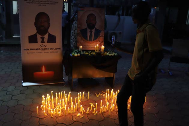 August 11, 2026, Juba, Ces Juba, South Sudan: As burial ceremonies take place in his hometown, staff of the Ministry of Petroleum of the Republic of South Sudan are bidding farewell to their late colleague, Hon. Mayen Wol Jong, who passed away on 4 August 2026 at Aga Khan University Hospital in Nairobi, Kenya...Hon. Mayen Wol Jong was an illustrious South Sudanese lawyer, statesman, and senior public servant. He passed away following multiple organ failure resulting from complications after heart surgery...At the time of his death, he was serving as Senior Technical Advisor and Chairman of the Board of Directors of the Geo Physical Company, a state owned enterprise under the Ministry of Petroleum of the Republic of South Sudan. Juba Sout - ZUMAb132 20260811_zip_b132_018 Copyright: xSamirxBolx