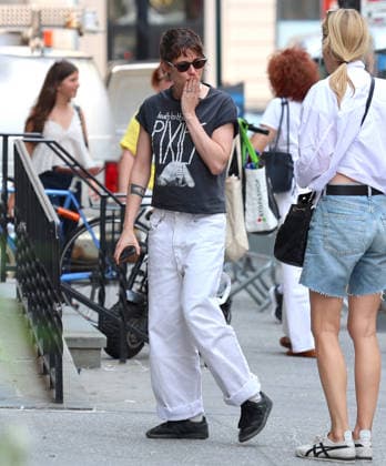 Kristen Stewart and Dylan Meyer out in New York Actress Kristen Stewart and her wife partner Dylan Meyer are smiling and enjoying to be together in New York, NY on August 11, 2026. Photo by Dylan Travis ABACAPRESS.COM New York NY  Copyright: xDylanxTravis ABACAx