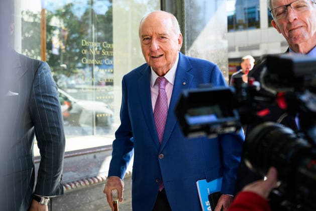ALAN JONES COURT, Alan Jones (centre) departs the Downing Centre Local Court in Sydney, Wednesday, August 12, 2026. ( NO ARCHIVING SYDNEY NEW SOUTH WALES AUSTRALIA  Copyright: xBIANCAxDExMARCHIx 20260812124724631585